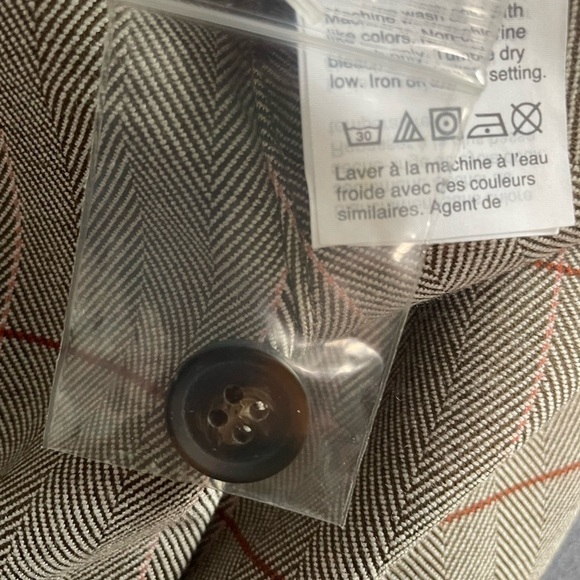 NWOT Madewell paperbag high waisted plaid cropped trousers. Size 00 - Picture 7 of 8